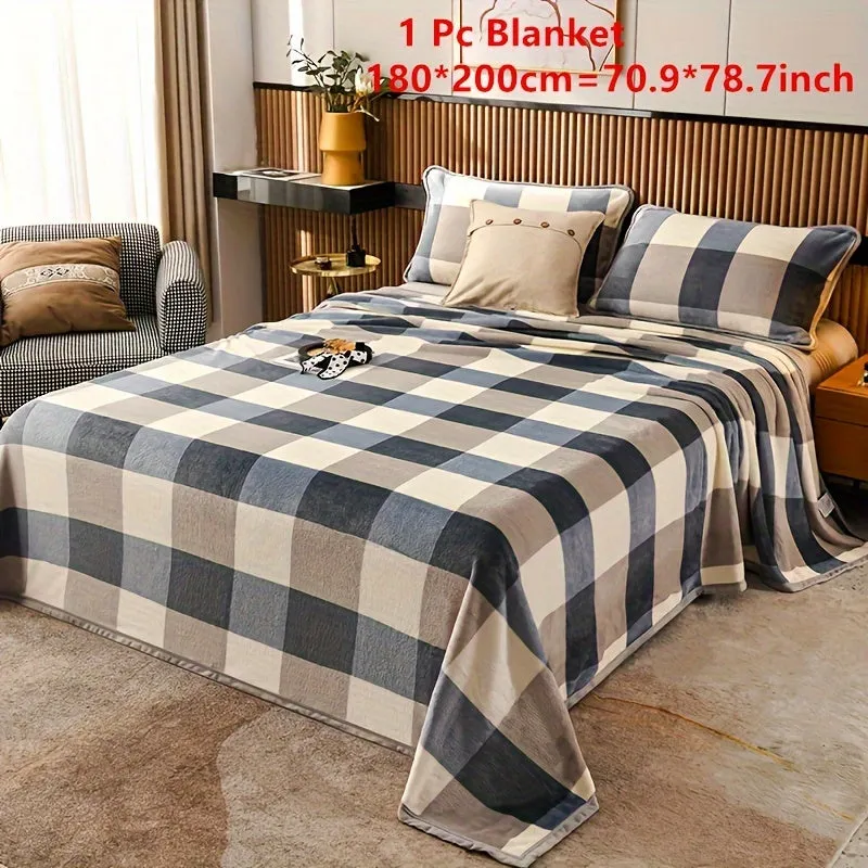 1pc Coral Velvet Blanket - Luxurious Super Soft Nap Blanket for Cozy Office & Home - Thickened Milk Velvet, Perfect for Winter & All Seasons - Durable and Versatile