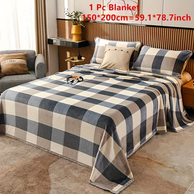 1pc Coral Velvet Blanket - Luxurious Super Soft Nap Blanket for Cozy Office & Home - Thickened Milk Velvet, Perfect for Winter & All Seasons - Durable and Versatile