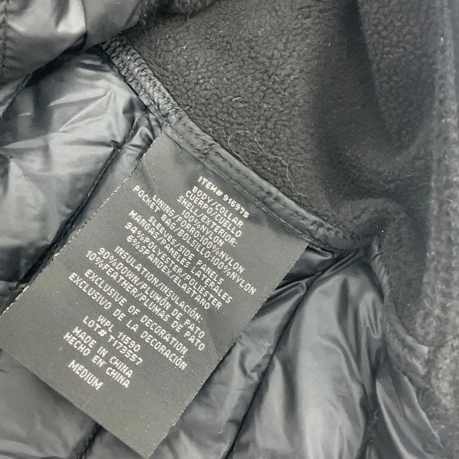 32 Degree Heat Black Full Zip Quilted Jacket Women's M Preowned