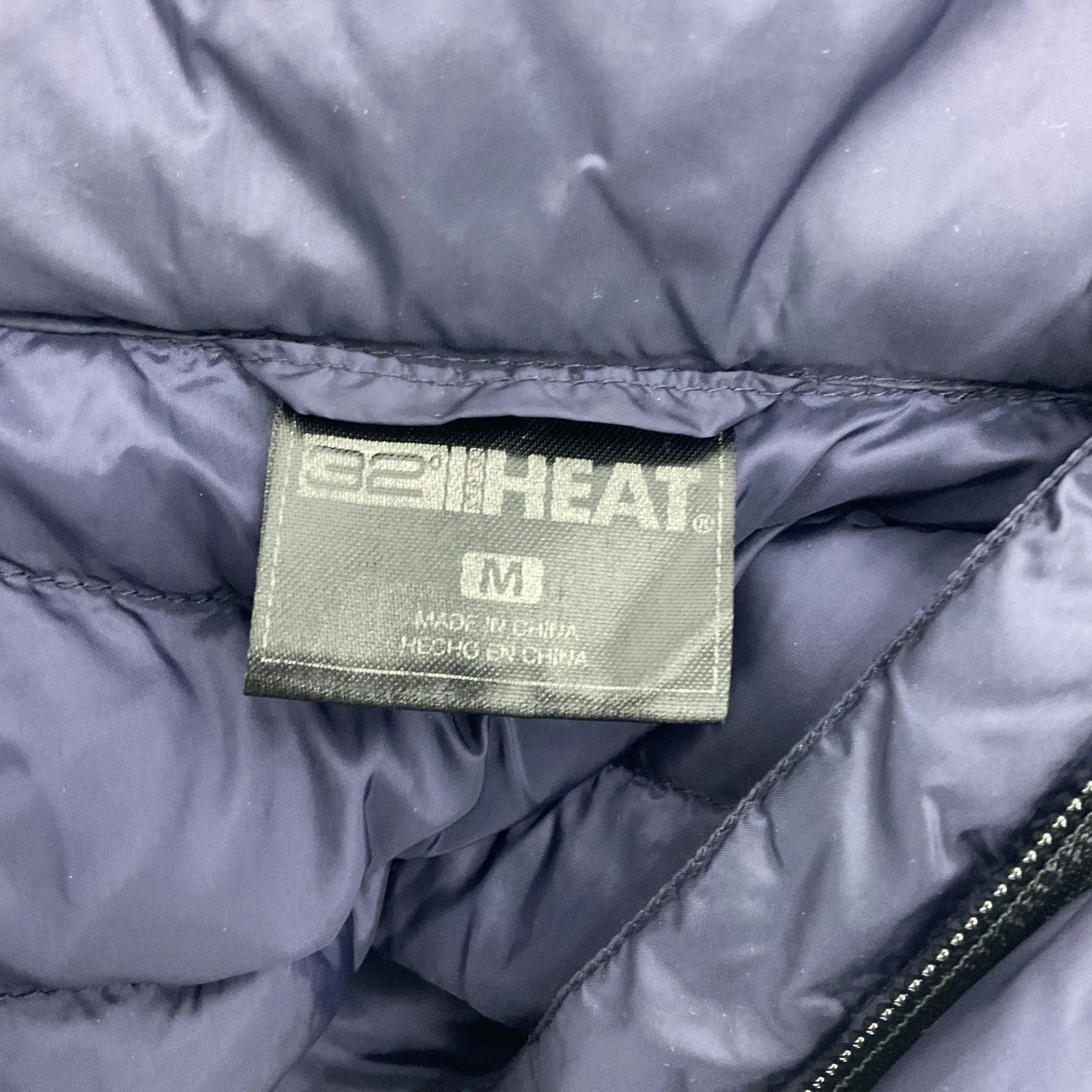 32 Degree Heat Blue Women's Full Zip Quilted Jacket, Nylon, Medium, Preowned