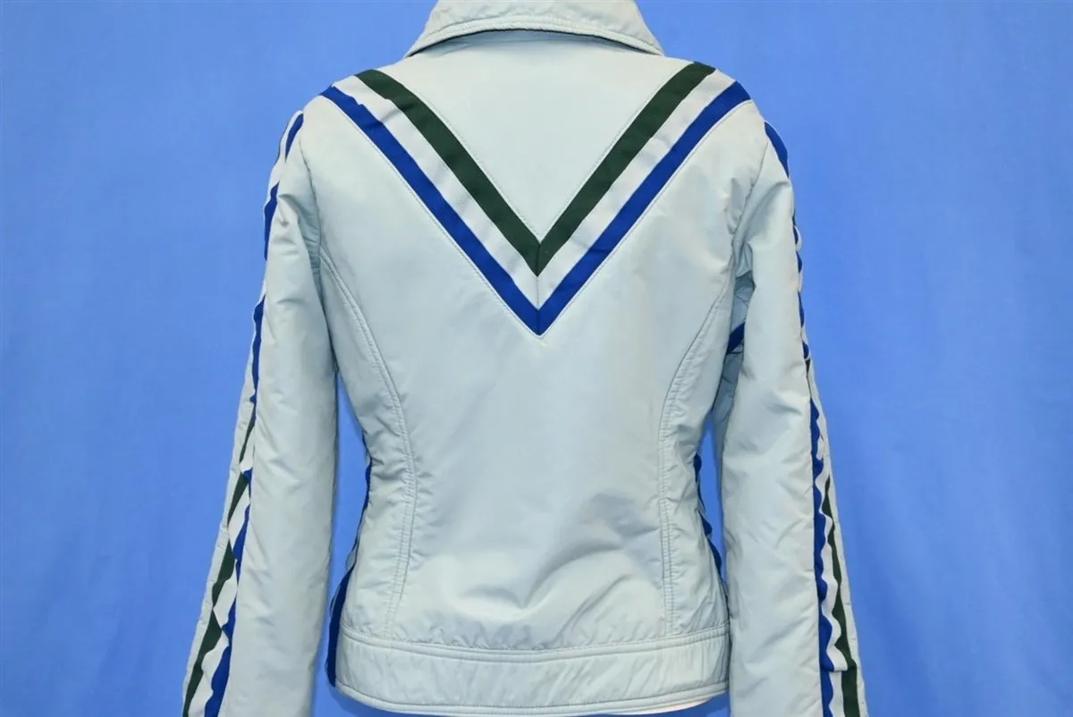 80s Ski Levi's Blue Chevron Stripe Winter Jacket Women's Medium