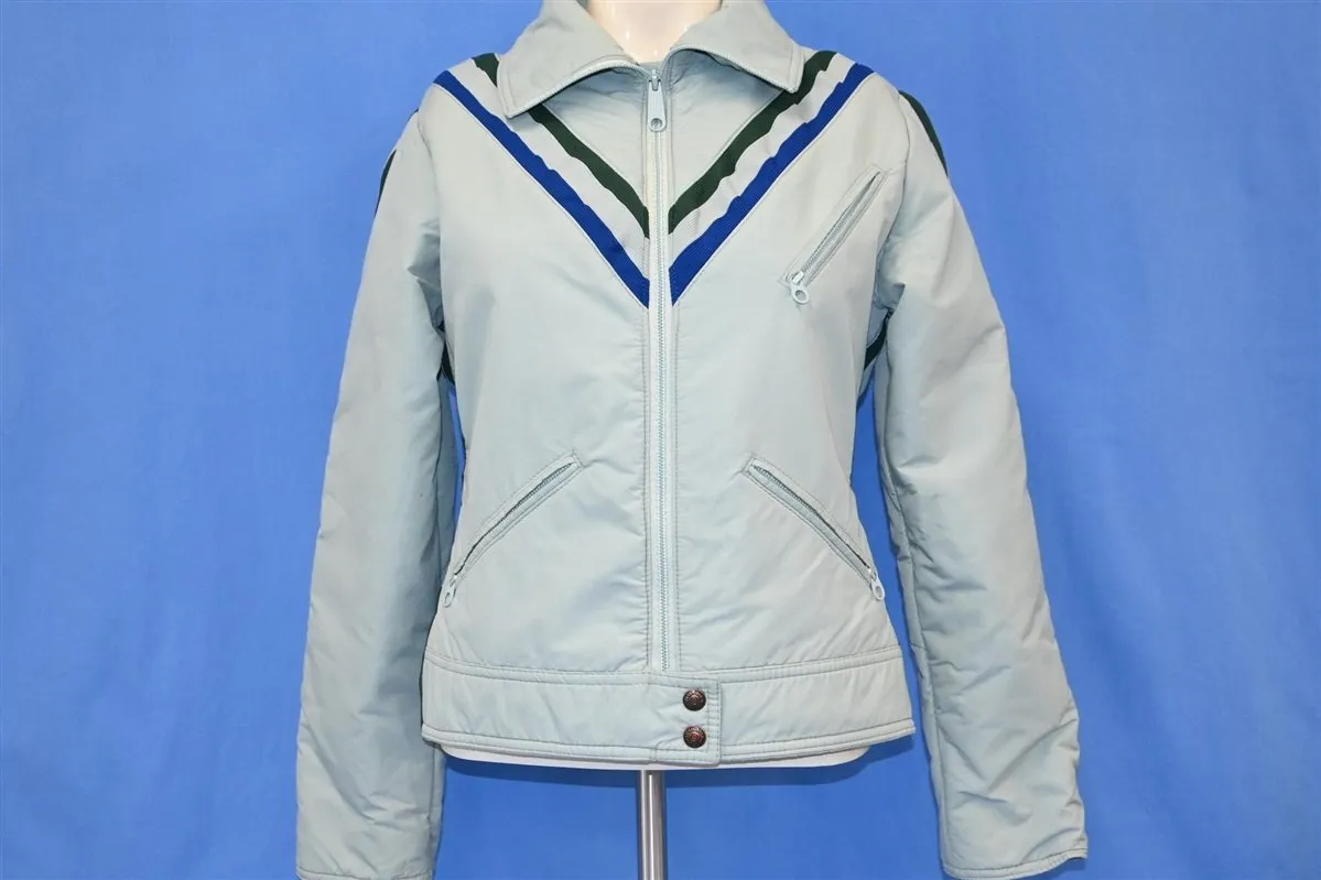 80s Ski Levi's Blue Chevron Stripe Winter Jacket Women's Medium