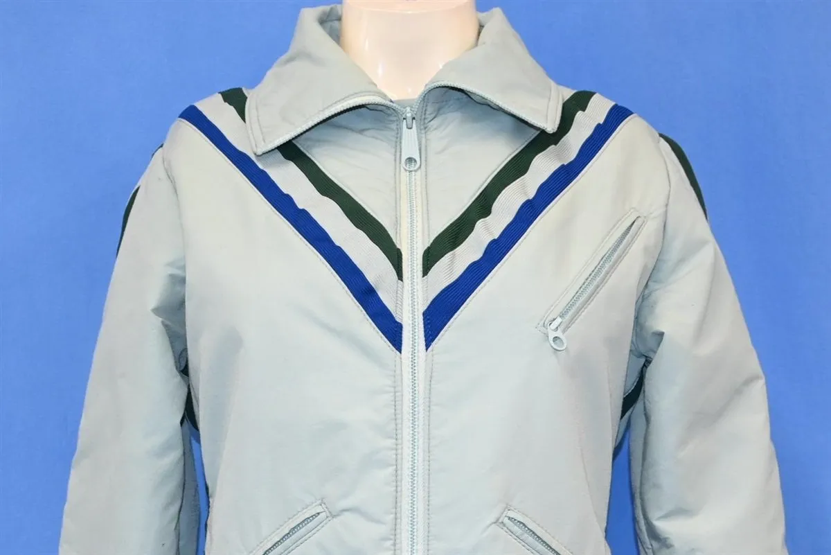 80s Ski Levi's Blue Chevron Stripe Winter Jacket Women's Medium