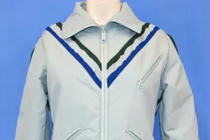80s Ski Levi's Blue Chevron Stripe Winter Jacket Women's Medium