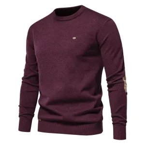 Autumn Cotton Sweater for Men O Neck Patchwork Sleeve Pullovers Men Solid Color Warm Winter Mens Sweaters Autumn Cotton Sweater for Men O Neck Patchwork Sleeve Pullovers Men Solid Color Warm Winter Mens Sweaters