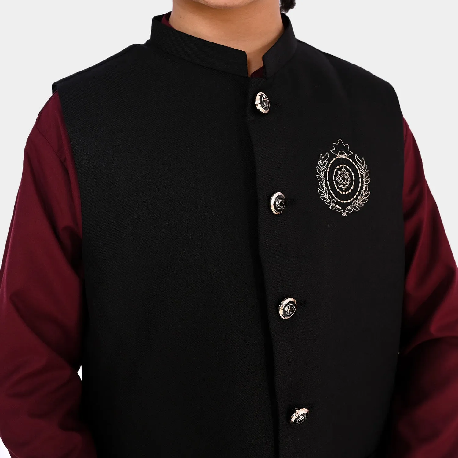 Boys Viscose 3Pcs Suit - MAROON