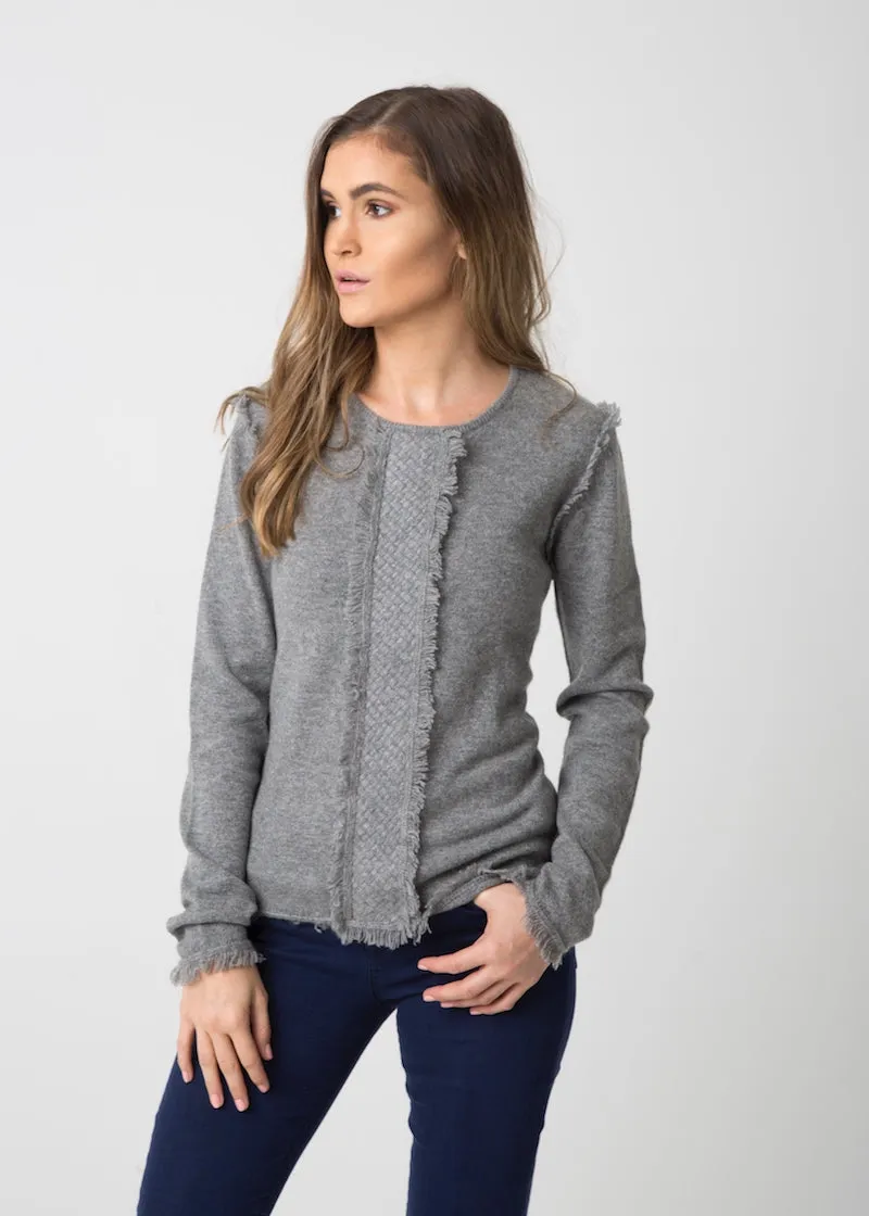 COCO Tuxedo Sweater - Mid Gray