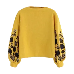 Floral Embroidered UpTown Sweatshirt