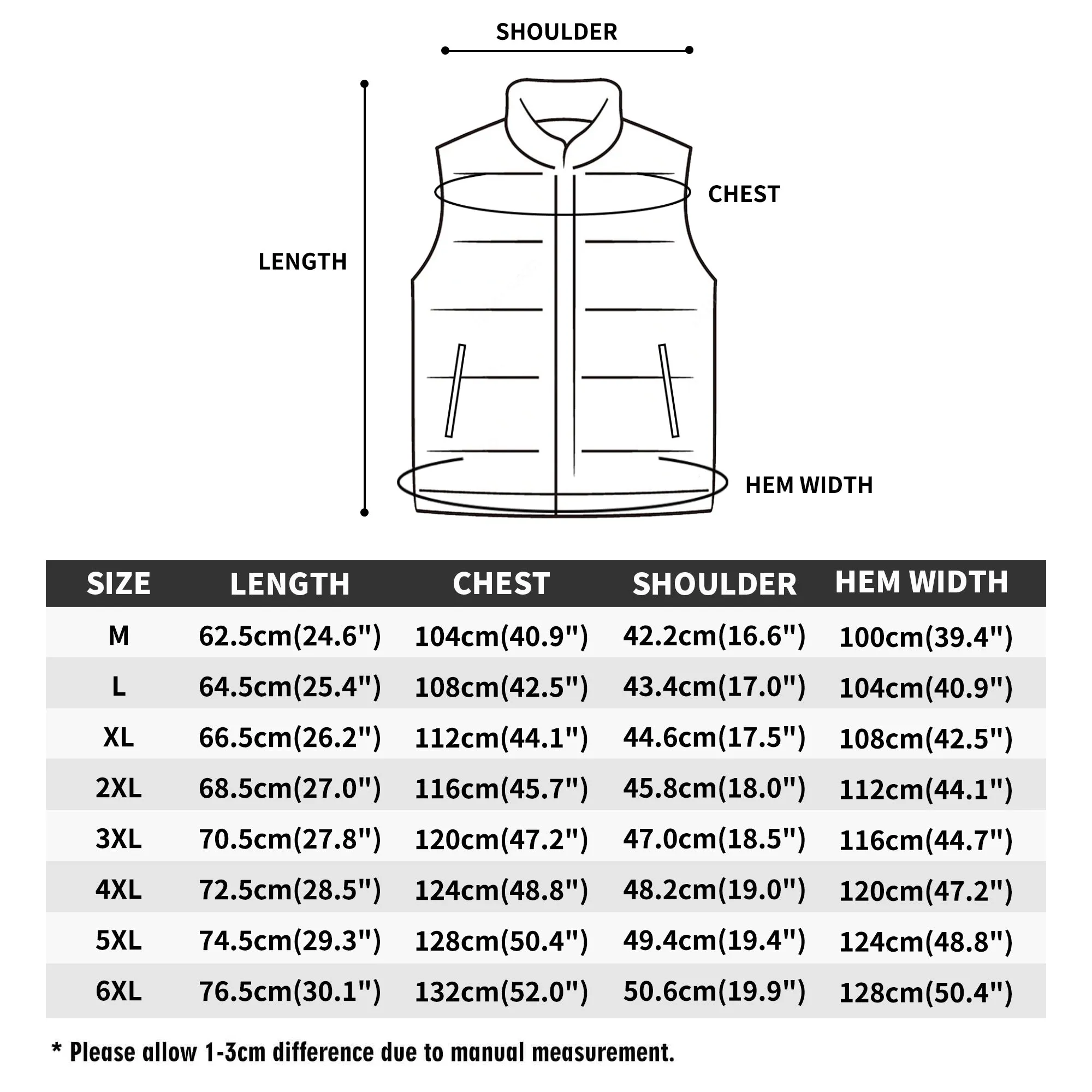IGot Band Praktice Unisex Lightweight All Over Printing Stand Collar Zip Up Puffer Vest