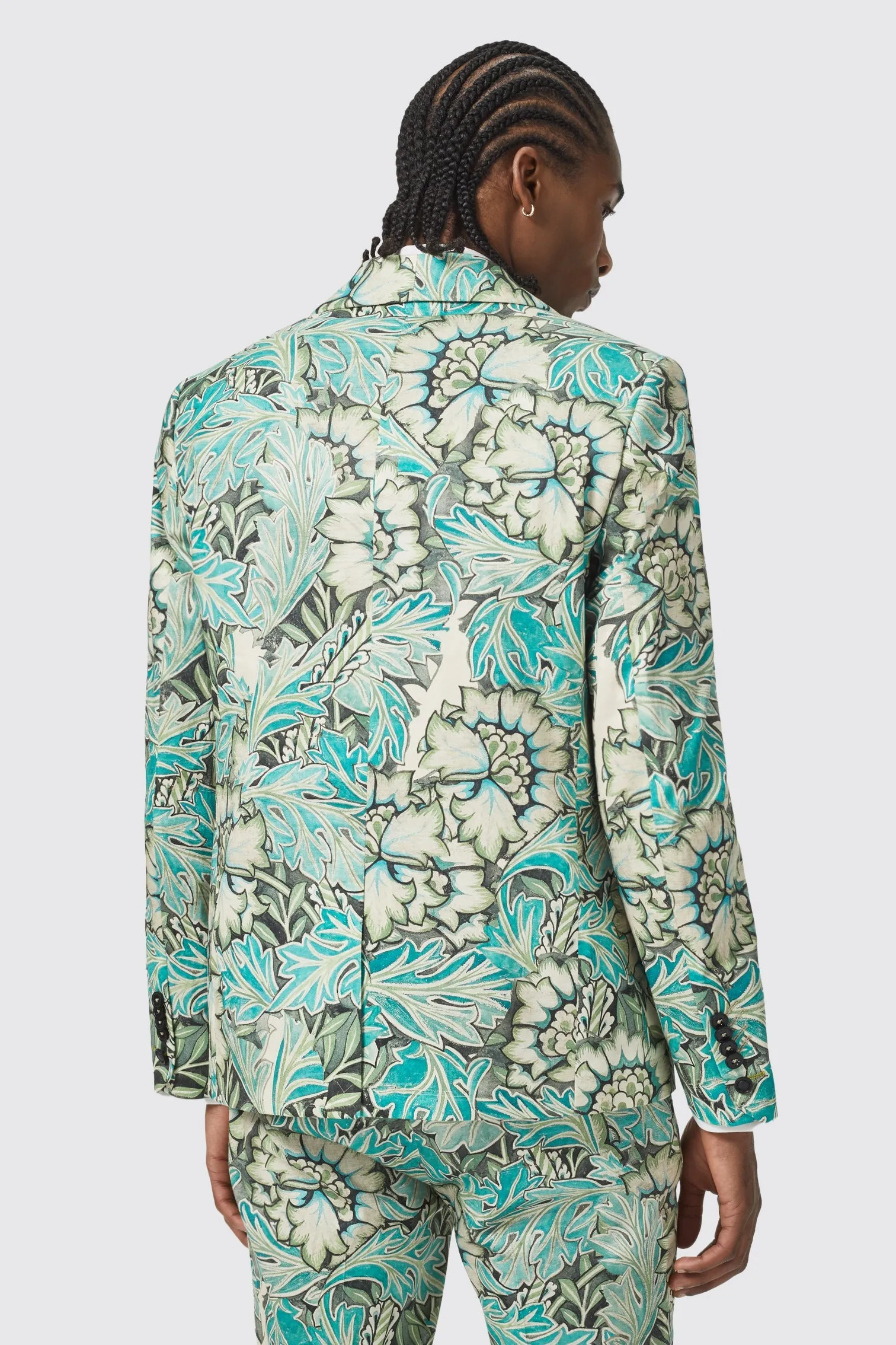 Morris Slim Fit Floral Green Suit