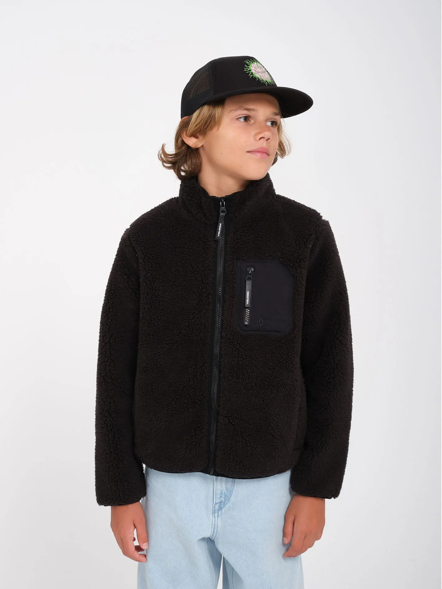 Muzzer Fuzzar Zip Sweatshirt- Black - (KIDS)