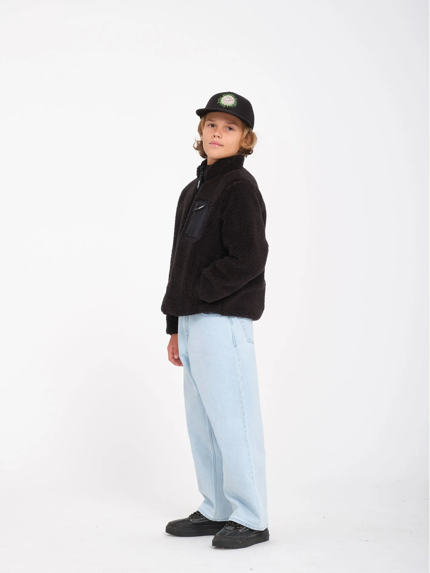 Muzzer Fuzzar Zip Sweatshirt- Black - (KIDS)