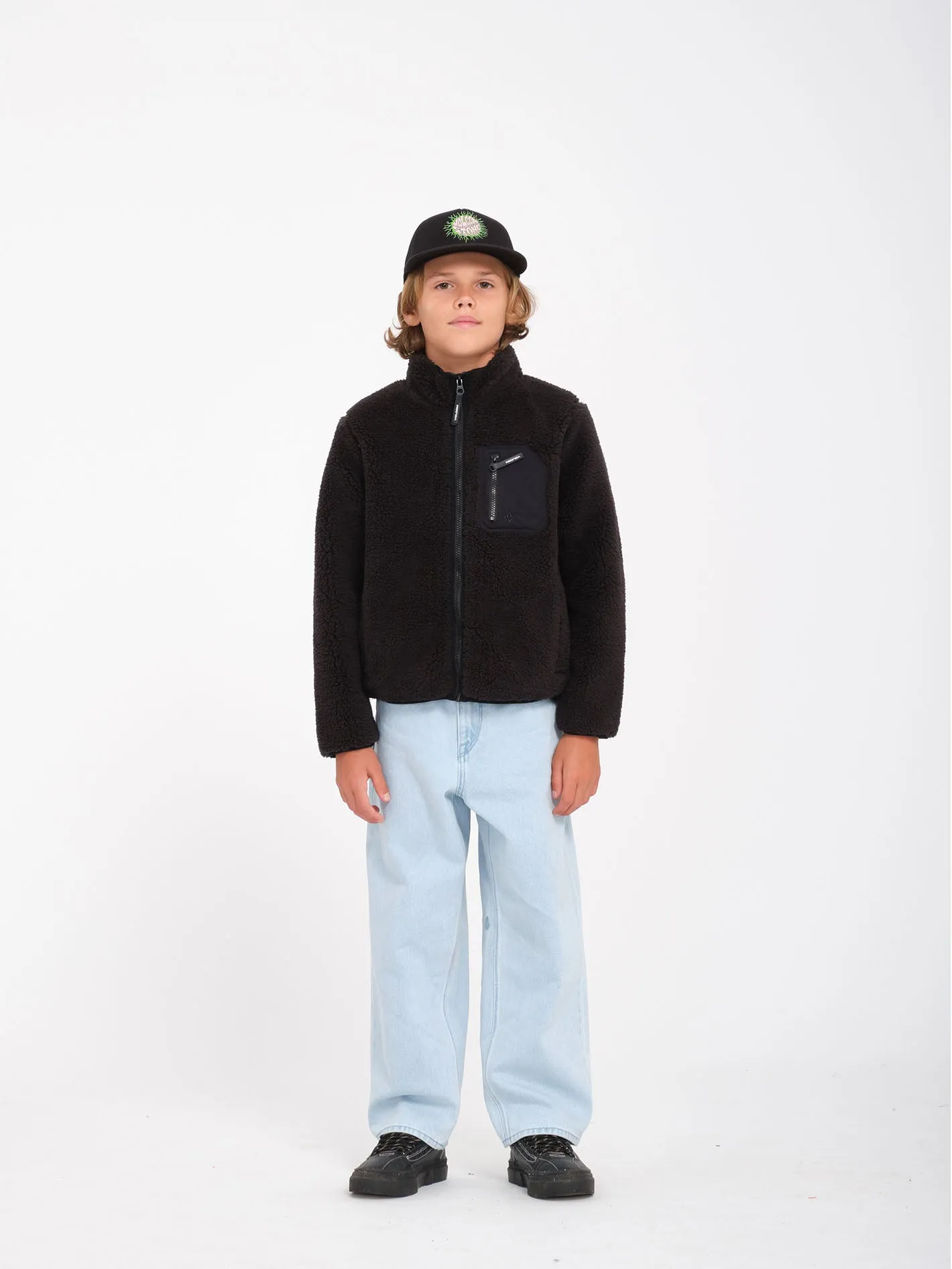 Muzzer Fuzzar Zip Sweatshirt- Black - (KIDS)