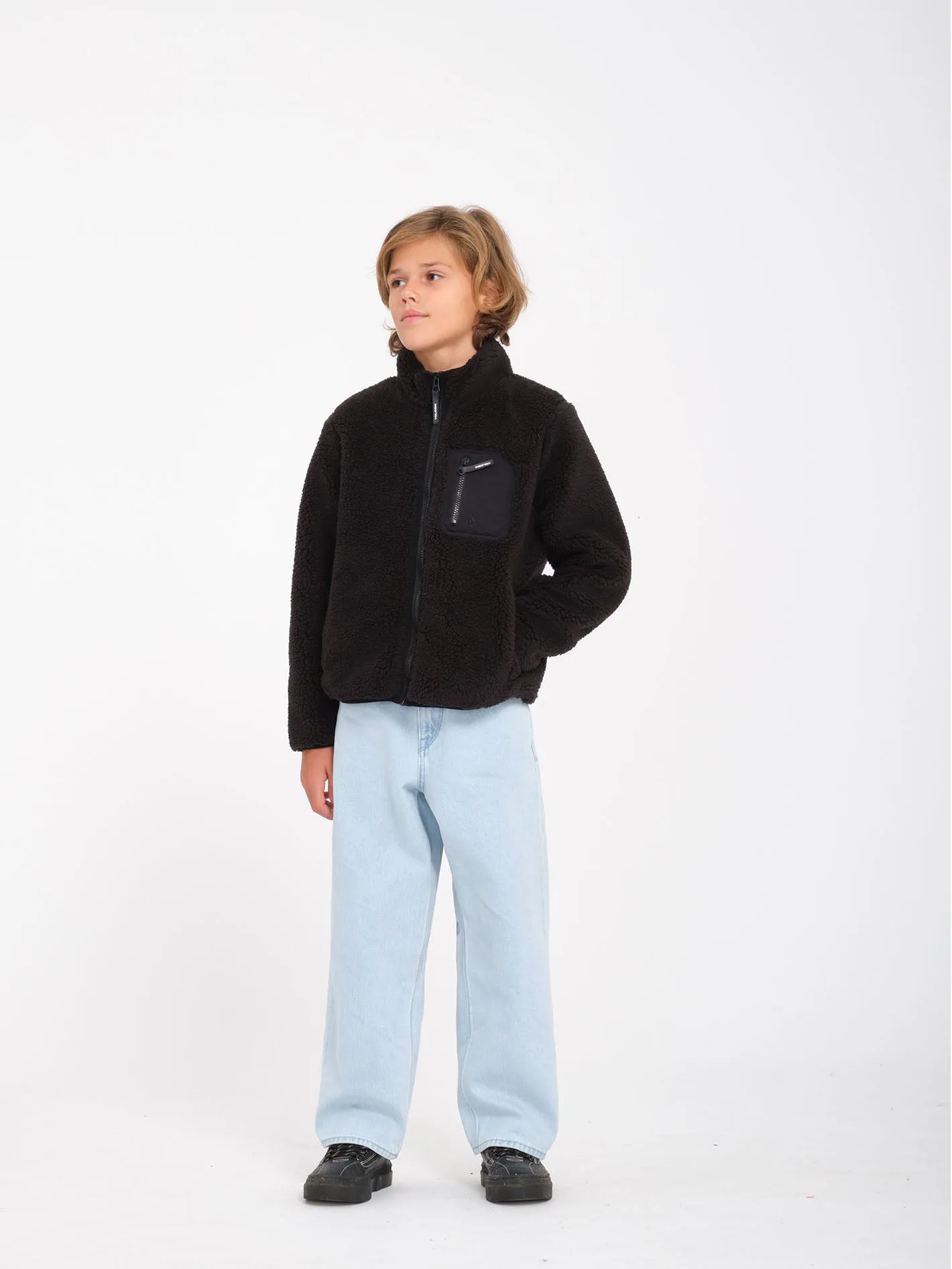 Muzzer Fuzzar Zip Sweatshirt- Black - (KIDS)